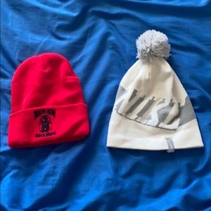Two beanies Both tight fit